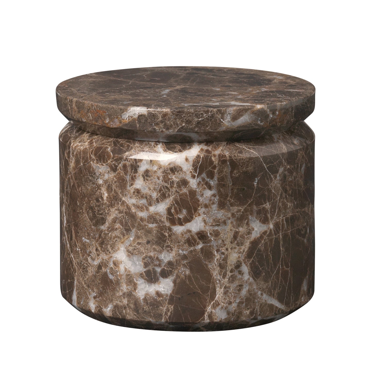 Förvaringsburk Pesa i brun marmor från Blomus