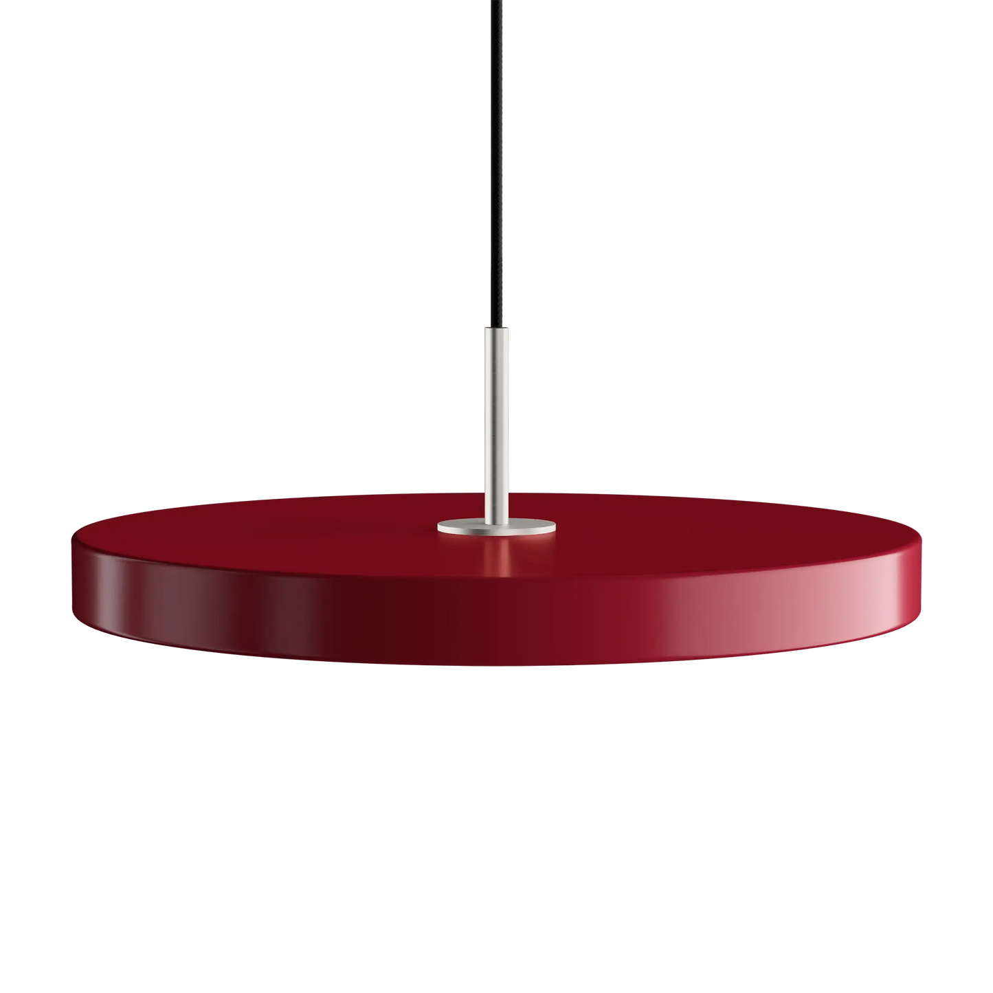Asteria Medium taklampa med ståltop i färgen Ruby Red från Umage