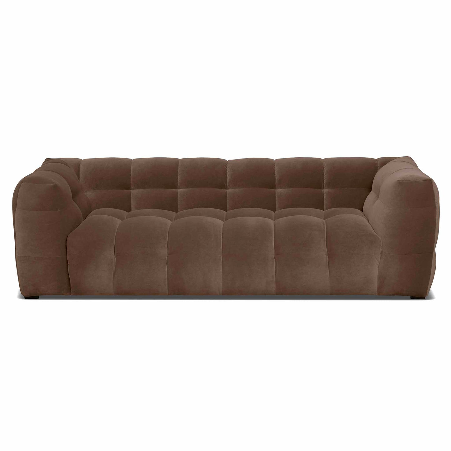 Caesar bubblig design soffa brun sammetssoffa