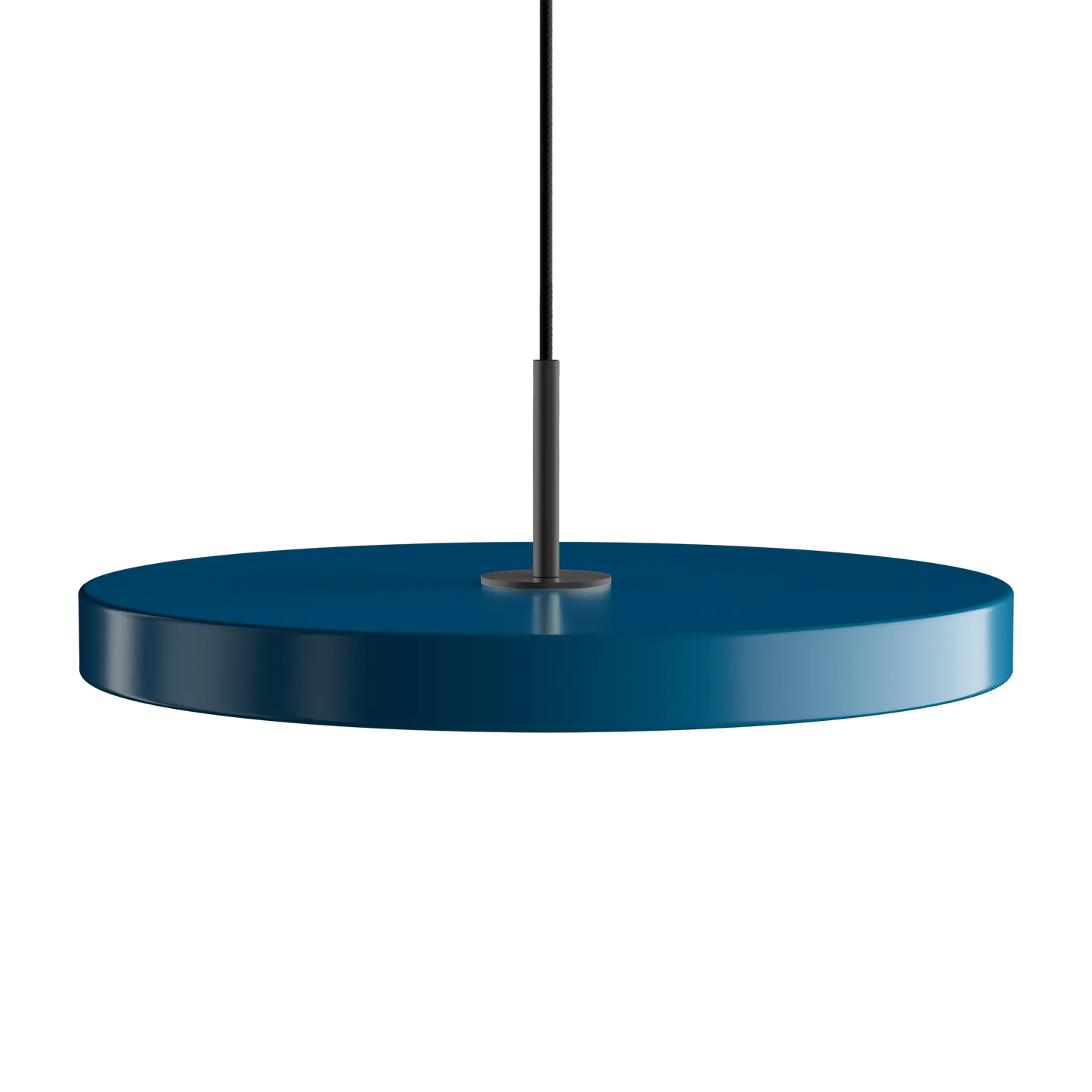 Asteria Medium taklampa med svart topdel i färgen Petrol Blue från Umage