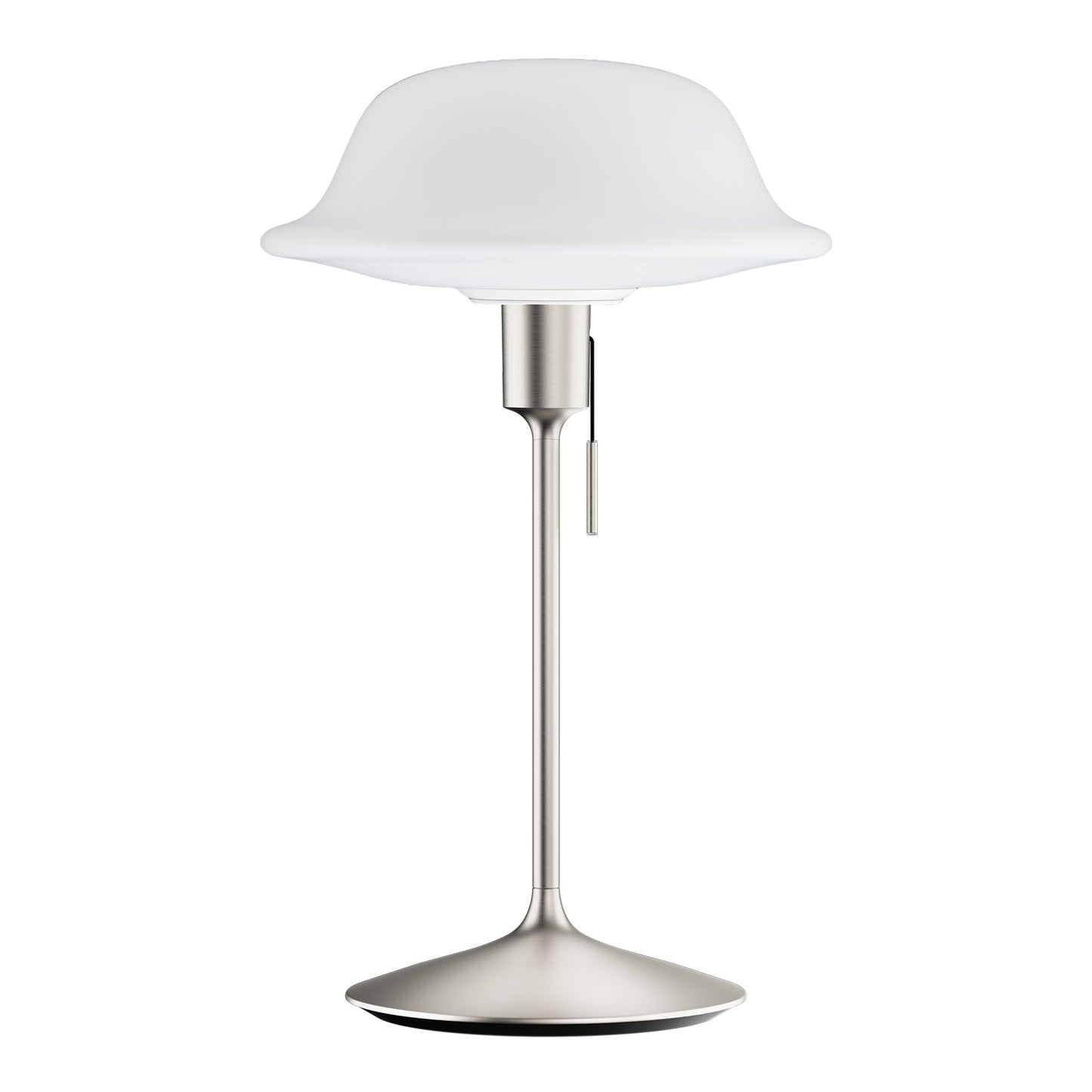 Santé bordslampa i stål med Butler lampskärm i glas