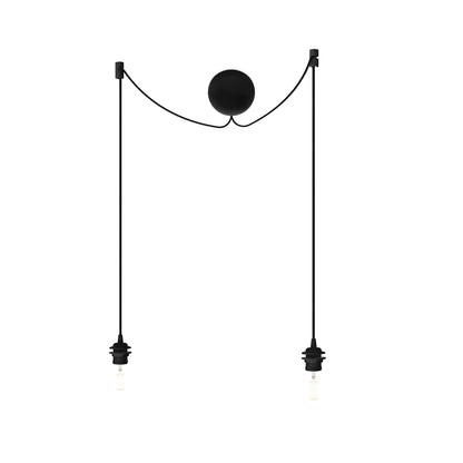 Cannonball svart taklamphållare för två lampskärmar från Umage